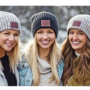 Love Your Melon Speckled Burgandy/Black/ White Long knit Beanie